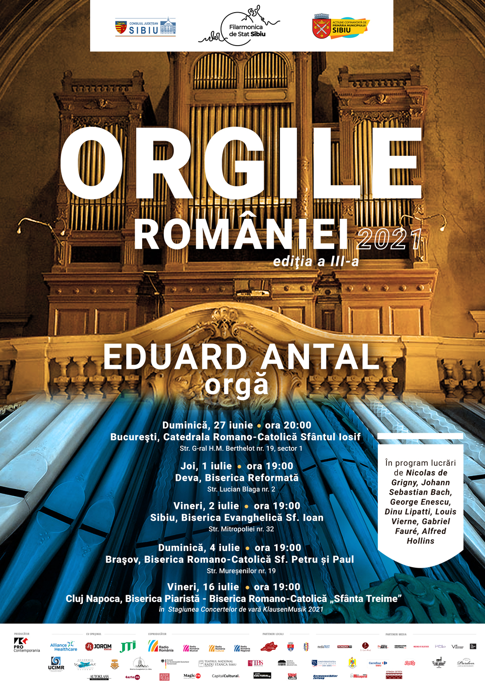 Turneul Orgile României ajunge la Sibiu
