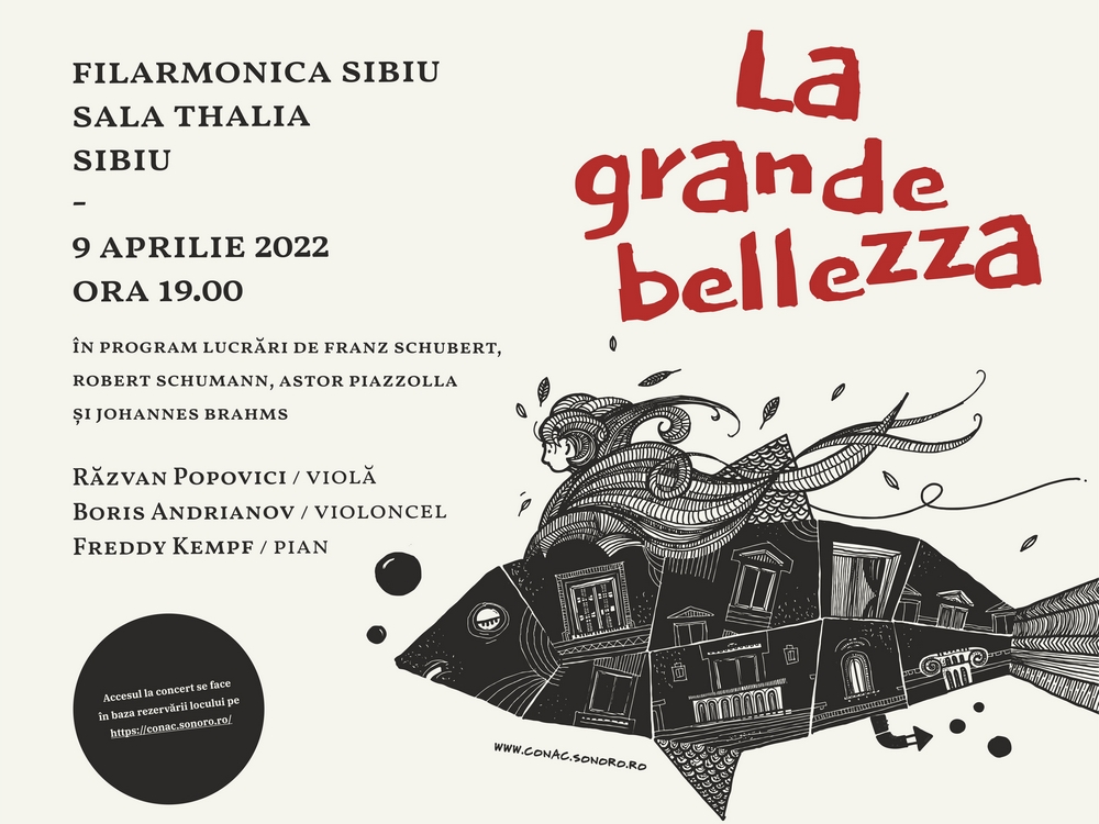 Turneul SoNoRo Conac X „La Grande Belleza” debutează la Filarmonica de Stat Sibiu